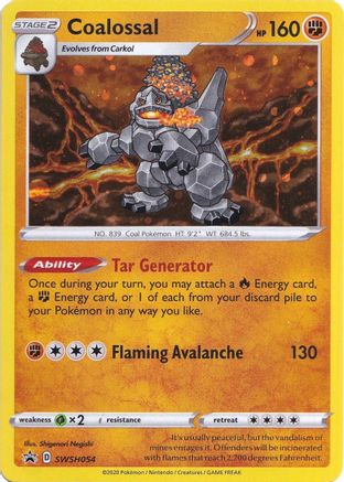 Coalossal - SWSH054/054 - Holofoil SWSH Sword & Shield Promo Cards - Promo