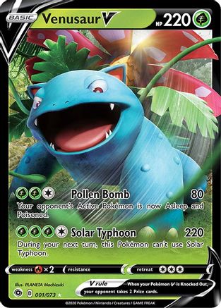 Venusaur V 001 - Holofoil Champions Path - Ultra Rare
