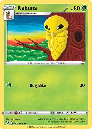 Kakuna 003 - Reverse Holofoil Champions Path - Common