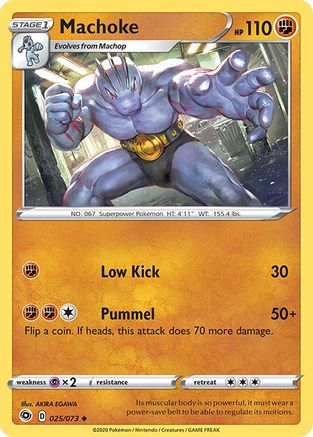 Machoke 025 - Reverse Holofoil Champions Path - Uncommon