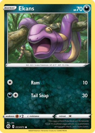 Ekans 033 - Reverse Holofoil Champions Path - Common
