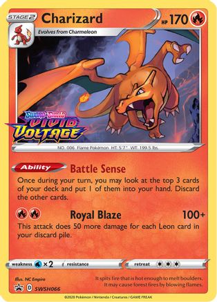 Charizard (Prerelease) SWSH066 - Holofoil SWSH Sword & Shield Promo Cards - Promo