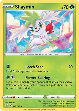 Shaymin 015 - Holofoil SWSH04 Vivid Voltage - Holo Rare