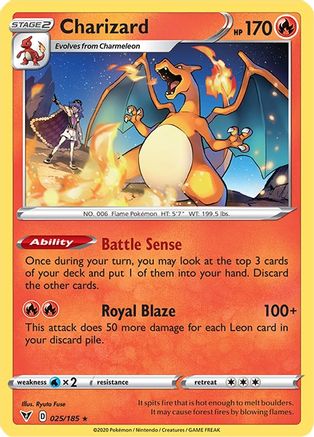 Charizard 025 SWSH04 Vivid Voltage - Rare