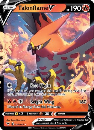 Talonflame V 029 - Holofoil SWSH04 Vivid Voltage - Ultra Rare