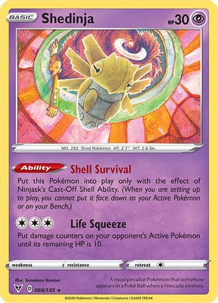 Shedinja 066 - Reverse Holofoil SWSH04 Vivid Voltage - Rare