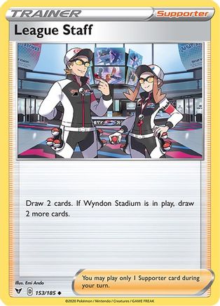 League Staff 153 - Reverse Holofoil SWSH04 Vivid Voltage - Uncommon