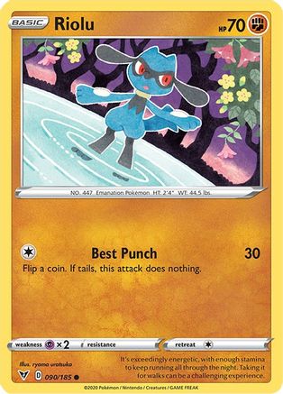 Riolu 090 - Reverse Holofoil SWSH04 Vivid Voltage - Common