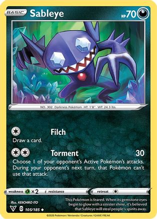 Sableye 105 SWSH04 Vivid Voltage - Uncommon