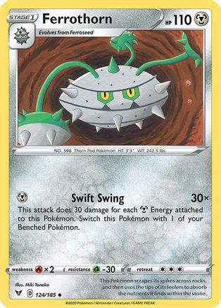 Ferrothorn 124 - Reverse Holofoil SWSH04 Vivid Voltage - Uncommon