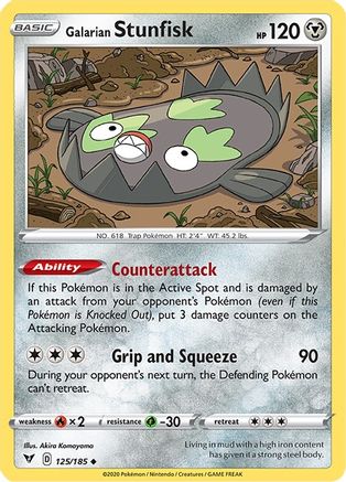 Galarian Stunfisk 125 - Reverse Holofoil SWSH04 Vivid Voltage - Uncommon