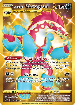 Galarian Obstagoon (Secret) 198 - Holofoil SWSH04 Vivid Voltage - Secret Rare