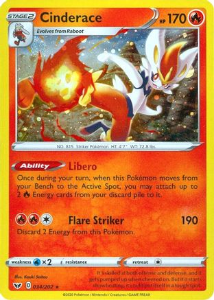 Cinderace (Cosmos Holo) 034/202 - Holofoil Miscellaneous Cards & Products - Promo