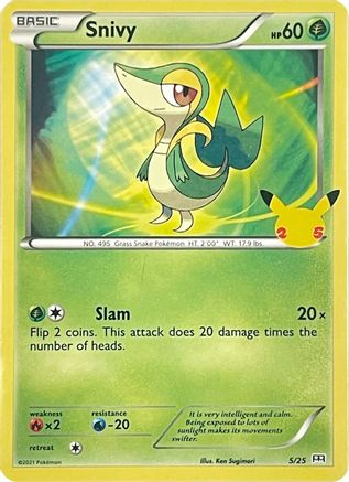 Snivy 005/25 McDonalds 25th Anniversary Promos - Promo