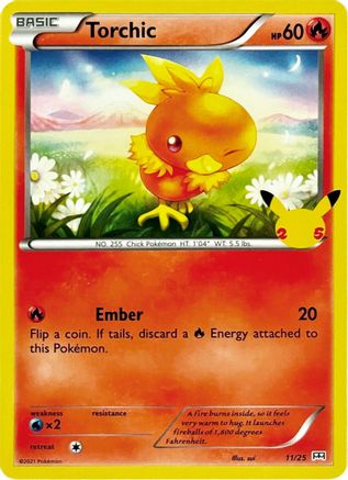 Torchic 011/25 - Holofoil McDonalds 25th Anniversary Promos - Promo