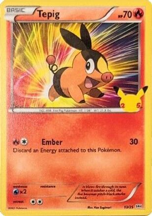 Tepig 013/25 McDonalds 25th Anniversary Promos - Promo