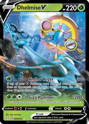 Dhelmise V 009 - Holofoil Shining Fates - Ultra Rare
