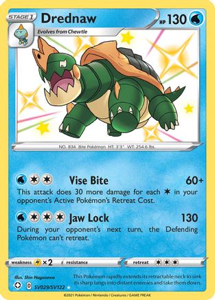 Drednaw SV029 - Holofoil Shining Fates Shiny Vault - Shiny Holo Rare