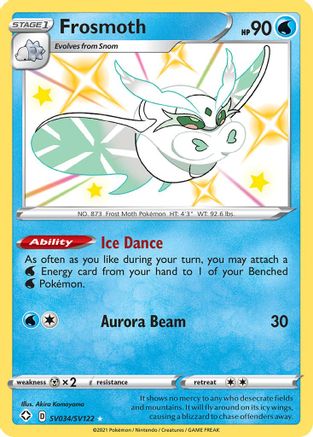 Frosmoth SV034 - Holofoil Shining Fates Shiny Vault - Shiny Holo Rare