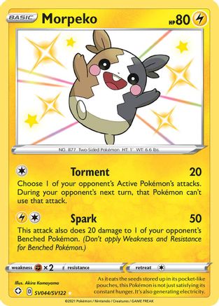 Morpeko SV044 - Holofoil Shining Fates Shiny Vault - Shiny Holo Rare