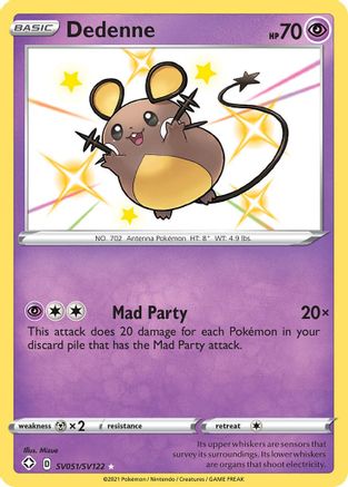 Dedenne SV051 - Holofoil Shining Fates Shiny Vault - Shiny Holo Rare