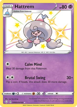 Hattrem SV055 - Holofoil Shining Fates Shiny Vault - Shiny Holo Rare