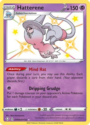 Hatterene SV056 - Holofoil Shining Fates Shiny Vault - Shiny Holo Rare