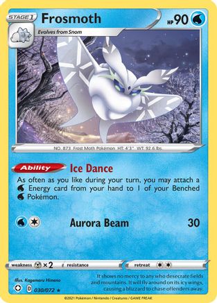 Frosmoth 030 - Reverse Holofoil Shining Fates - Holo Rare