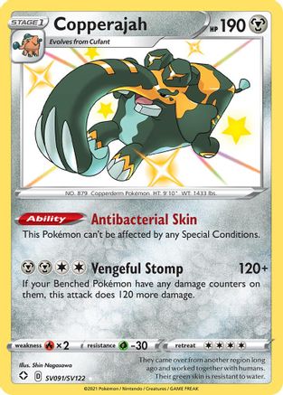 Copperajah SV091 - Holofoil Shining Fates Shiny Vault - Shiny Holo Rare