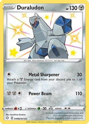 Duraludon SV092 - Holofoil Shining Fates Shiny Vault - Shiny Holo Rare