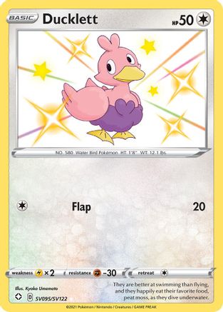 Ducklett SV095 - Holofoil Shining Fates Shiny Vault - Shiny Holo Rare