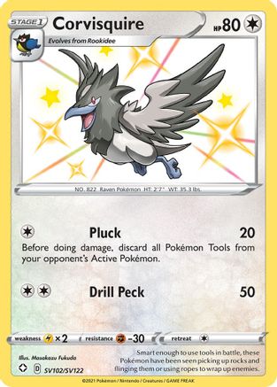 Corvisquire SV102 - Holofoil Shining Fates Shiny Vault - Shiny Holo Rare