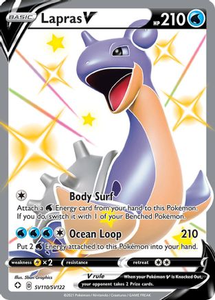 Lapras V SV110 - Holofoil Shining Fates Shiny Vault - Shiny Holo Rare