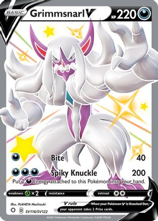 Grimmsnarl V SV116 - Holofoil Shining Fates Shiny Vault - Shiny Holo Rare