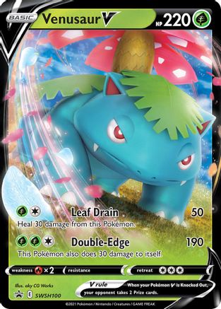 Venusaur V SWSH100 - Holofoil SWSH Sword & Shield Promo Cards - Promo