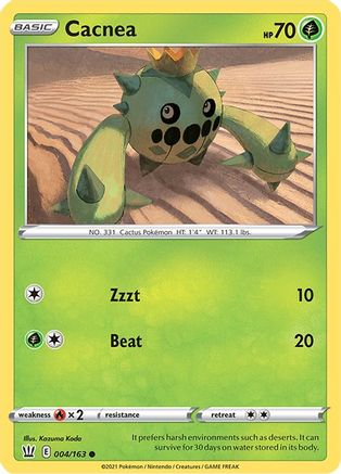 Cacnea 004 - Reverse Holofoil SWSH05 Battle Styles - Common
