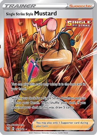 Single Strike Style Mustard (Full Art) 163 - Holofoil SWSH05 Battle Styles - Ultra Rare
