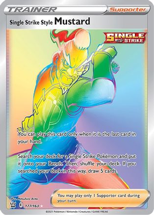 Single Strike Style Mustard (Secret)/163 - Holofoil SWSH05 Battle Styles - Secret Rare