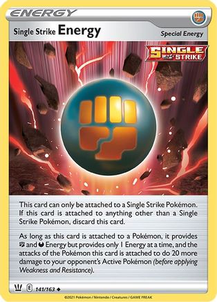 Single Strike Energy 141 - Reverse Holofoil SWSH05 Battle Styles - Uncommon