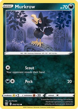 Murkrow 093 SWSH05 Battle Styles - Common