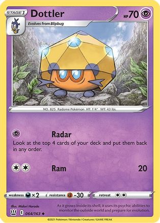 Dottler 064/163 - Reverse Holofoil SWSH05 Battle Styles - Uncommon