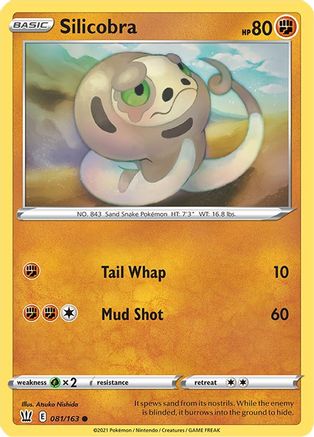 Silicobra 081/163 - Reverse Holofoil SWSH05 Battle Styles - Common