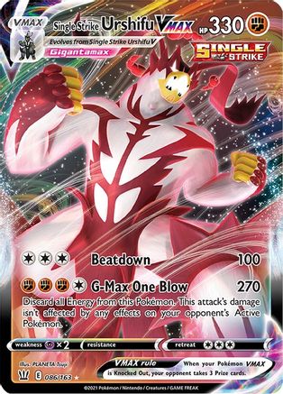 Single Strike Urshifu VMAX 086 - Holofoil SWSH05 Battle Styles - Ultra Rare