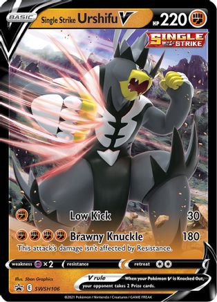 Single Strike Urshifu V SWSH106 - Holofoil SWSH Sword & Shield Promo Cards - Promo