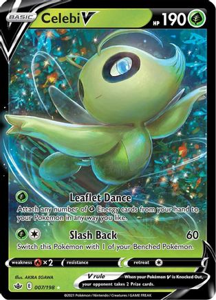 Celebi V 007 - Holofoil SWSH06 Chilling Reign - Ultra Rare