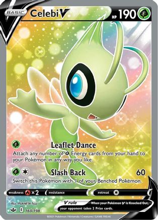 Celebi V (Full Art) 160 - Holofoil SWSH06 Chilling Reign - Ultra Rare
