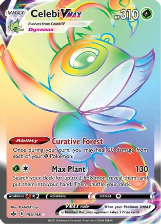 Celebi VMAX (Secret) 199 - Holofoil SWSH06 Chilling Reign - Secret Rare