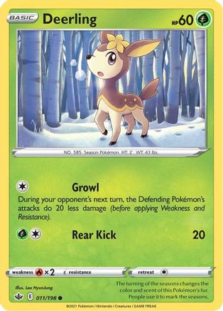 Deerling 011 - Reverse Holofoil SWSH06 Chilling Reign - Common