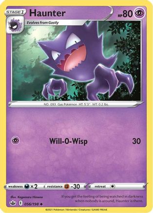 Haunter 056 - Reverse Holofoil SWSH06 Chilling Reign - Uncommon