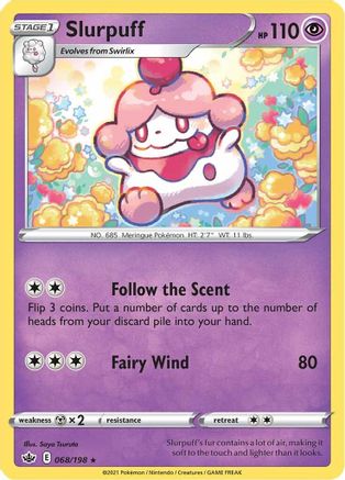 Slurpuff 068 - Reverse Holofoil SWSH06 Chilling Reign - Rare